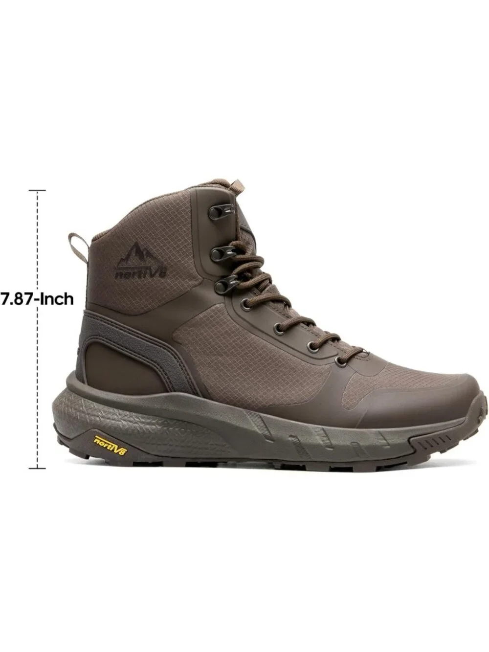 Men's 01-Brown Nylon Tactical Military Boots Side Zipper Work Combat Shoes - Picture 6 of 6